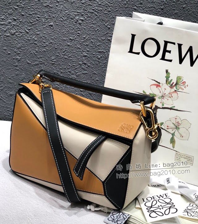 LOEWE經典爆款包包 羅意威小號Puzzle拼接手提斜挎包 10172  tcl1091